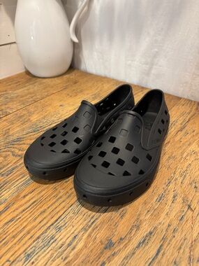 VANS Black Slip-On Rubber Shoes Size US 5
